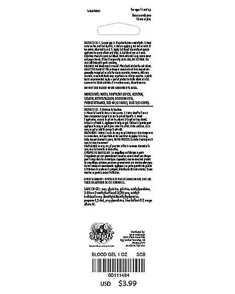 Gel Blood Liquid - 1 Oz. 6 Gel Blood Liquid - 1 Oz. - Image 4