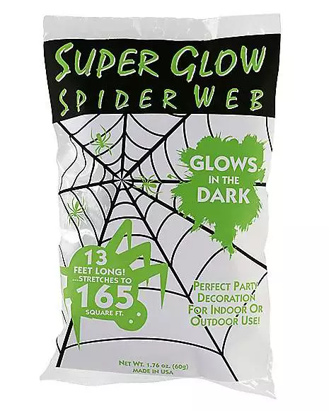 Glow In The Dark Spider Web Decoration 3 Glow In The Dark Spider Web Decoration