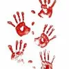 Floor Gore Bloody Human Handprints Decoration -Spirit Halloween Shop 01104223 a