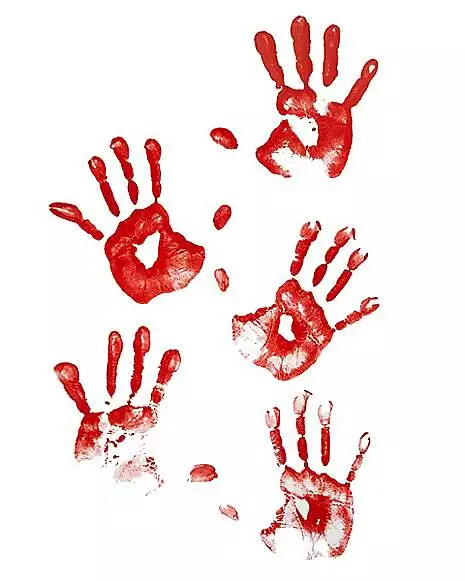 Floor Gore Bloody Human Handprints Decoration 3 Floor Gore Bloody Human Handprints Decoration