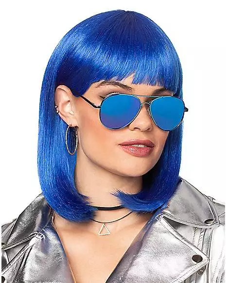 Dark Blue Pageboy Wig 3 Dark Blue Pageboy Wig