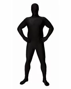 Adult Super Skins Black Zentai Skin Suit Costume 9 Adult Super Skins Black Zentai Skin Suit Costume -Spirit Halloween Shop 01164912 a