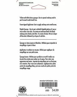 Makeup Sponge Kit -Spirit Halloween Shop 01175793 c