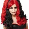 Red And Black Jester Wig 1 Red And Black Jester Wig -Spirit Halloween Shop 01217389 a