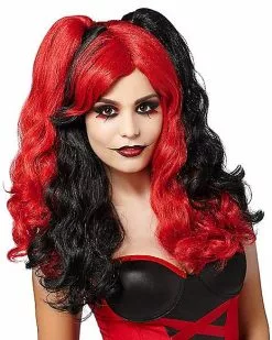 Red And Black Jester Wig