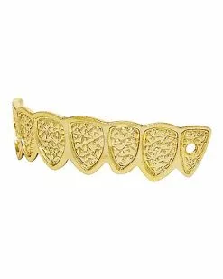 Golden Grillz Teeth 9 Golden Grillz Teeth -Spirit Halloween Shop 01228238 c
