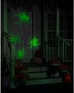Whirl-A-Motion LED Green Spiders Projection Spot Light 10 Whirl-A-Motion LED Green Spiders Projection Spot Light -Spirit Halloween Shop 01306455 c