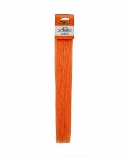 Orange Hair Extensions 5 Orange Hair Extensions -Spirit Halloween Shop 01314608 b