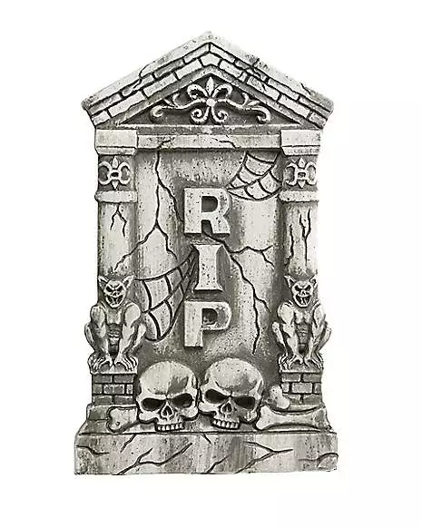 2 Ft Skull And Gargoyle Tombstone 3 2 Ft Skull And Gargoyle Tombstone