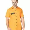 Arkham Inmate Work Shirt - Suicide Squad 2 Arkham Inmate Work Shirt - Suicide Squad -Spirit Halloween Shop 01324516 a
