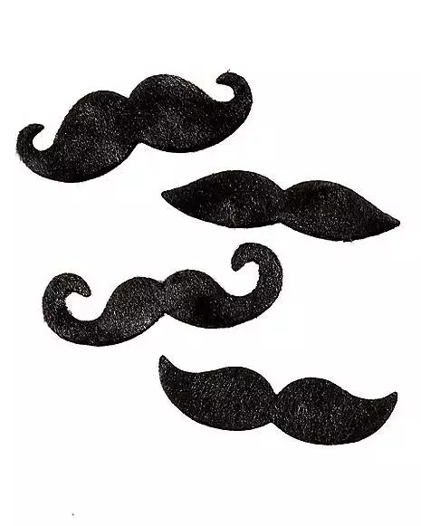 Black Adhesive Mustache 4 Pack 3 Black Adhesive Mustache 4 Pack