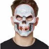 Doom EL Wire Light Up Skeleton Half Mask 1 Doom EL Wire Light Up Skeleton Half Mask -Spirit Halloween Shop 01359488 a