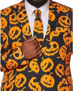 Adult Jack-O-Lantern Plus Size Suit 7 Adult Jack-O-Lantern Plus Size Suit -Spirit Halloween Shop 01381524 c