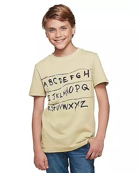 Kids Stranger Things Alphabet Wall T Shirt - Stranger Things 3 Kids Stranger Things Alphabet Wall T Shirt - Stranger Things