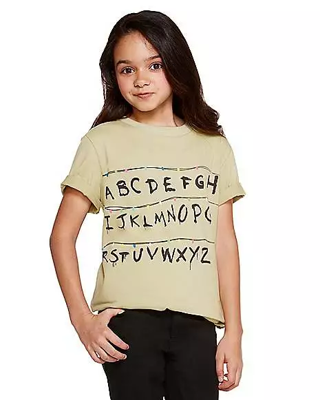 Kids Stranger Things Alphabet Wall T Shirt - Stranger Things 5 Kids Stranger Things Alphabet Wall T Shirt - Stranger Things - Image 3