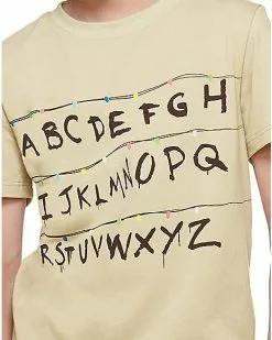 Kids Stranger Things Alphabet Wall T Shirt - Stranger Things 11 Kids Stranger Things Alphabet Wall T Shirt - Stranger Things -Spirit Halloween Shop 01381797 d