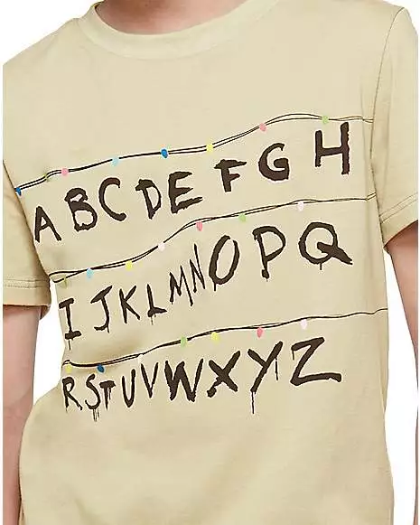 Kids Stranger Things Alphabet Wall T Shirt - Stranger Things 6 Kids Stranger Things Alphabet Wall T Shirt - Stranger Things - Image 4