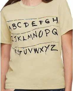 Adult Alphabet Wall T Shirt - Stranger Things 9 Adult Alphabet Wall T Shirt - Stranger Things -Spirit Halloween Shop 01381979 c