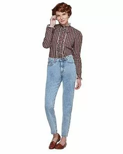 Adult Ruffle Barb Shirt - Stranger Things 8 Adult Ruffle Barb Shirt - Stranger Things -Spirit Halloween Shop 01382225 c