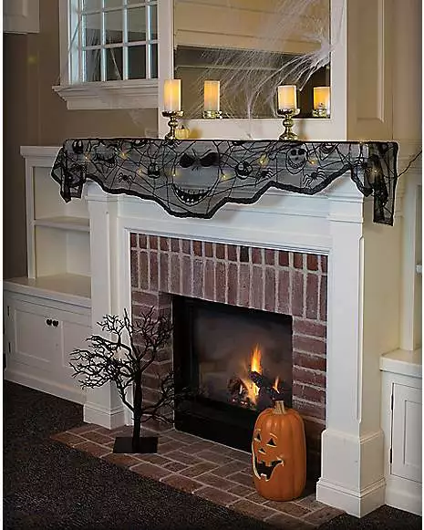 Light Up LED Jack Skellington Mantel Scarf Decorations - The Nightmare 3 Light Up LED Jack Skellington Mantel Scarf Decorations - The Nightmare