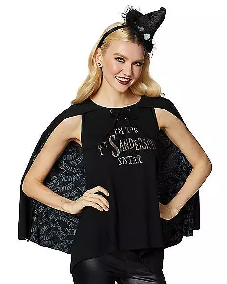 Fourth Sanderson Sister Caped T Shirt - Hocus Pocus 4 Fourth Sanderson Sister Caped T Shirt - Hocus Pocus - Image 2