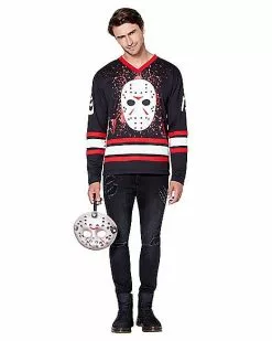 Jason Voorhees Hockey Jersey - Friday The 13th 8 Jason Voorhees Hockey Jersey - Friday The 13th -Spirit Halloween Shop 01405588 c