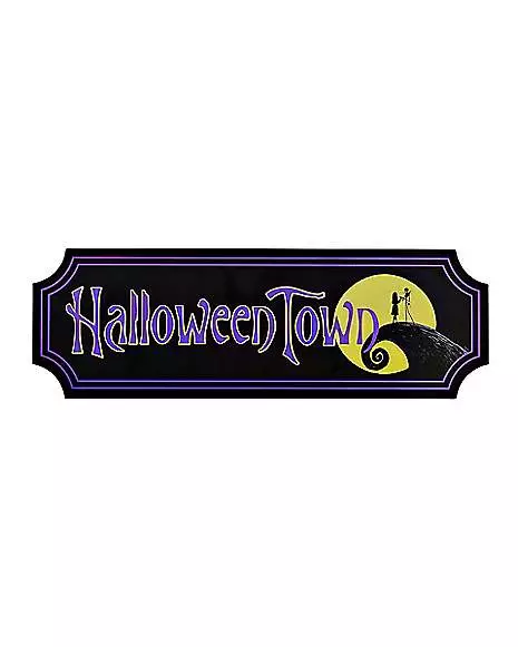 Halloween Town Sign - The Nightmare Before Christmas 4 Halloween Town Sign - The Nightmare Before Christmas - Image 2