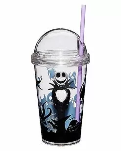 Jack Skellington Cup With Straw - Nightmare Before Christmas