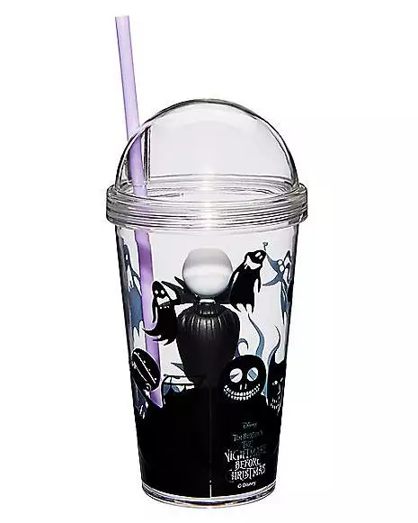 Jack Skellington Cup With Straw - Nightmare Before Christmas 5 Jack Skellington Cup With Straw - Nightmare Before Christmas - Image 3