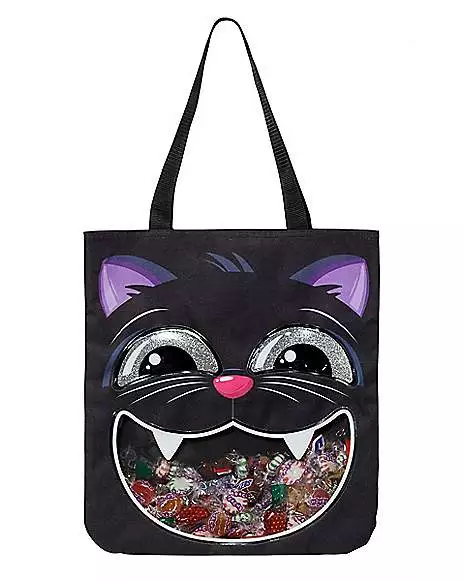 Black Cat Candy Tote Bag 3 Black Cat Candy Tote Bag