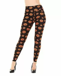 Pumpkin Leggings 11 Pumpkin Leggings -Spirit Halloween Shop 01434281 a