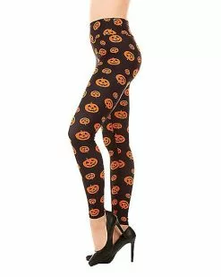 Pumpkin Leggings 12 Pumpkin Leggings -Spirit Halloween Shop 01434281 b