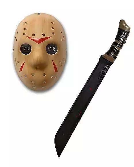 Jason Voorhees Half Mask And Machete Kit - Friday The 13th 4 Jason Voorhees Half Mask And Machete Kit - Friday The 13th - Image 2