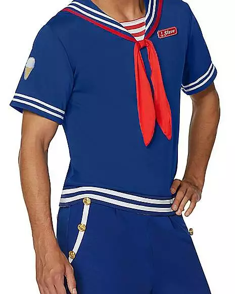 Adult Steve Scoops Ahoy Costume - Stranger Things 4 Adult Steve Scoops Ahoy Costume - Stranger Things - Image 2