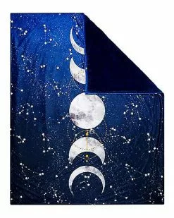 Tarot Moonphase Fleece Blanket -Spirit Halloween Shop 01455914 b