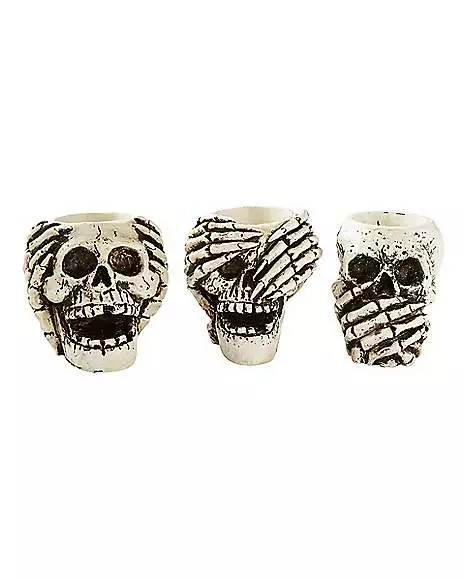 Skull Candle Holders 3 Skull Candle Holders
