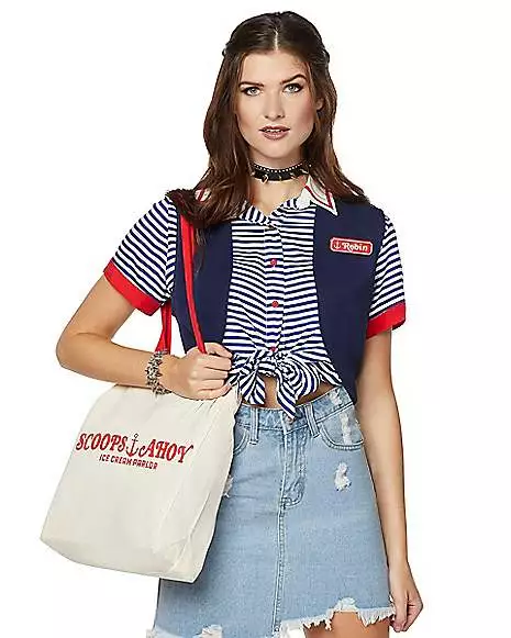 Scoops Ahoy Shirt And Tote Bag - Stranger Things 3 Scoops Ahoy Shirt And Tote Bag - Stranger Things
