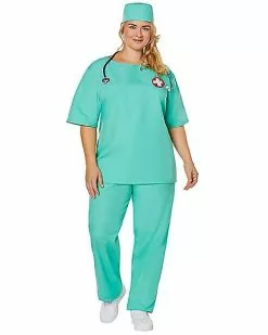 Adult ER Surgeon Plus Size Costume 11 Adult ER Surgeon Plus Size Costume -Spirit Halloween Shop 01463249 d
