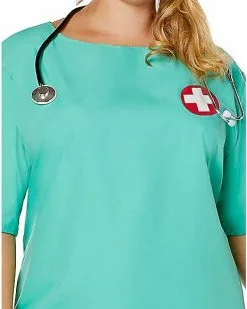Adult ER Surgeon Plus Size Costume 13 Adult ER Surgeon Plus Size Costume -Spirit Halloween Shop 01463249 f