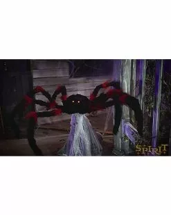 21 Inch LED Red And Black Jumping Spider Animatronic 13 21 Inch LED Red And Black Jumping Spider Animatronic -Spirit Halloween Shop 01463447 AVS