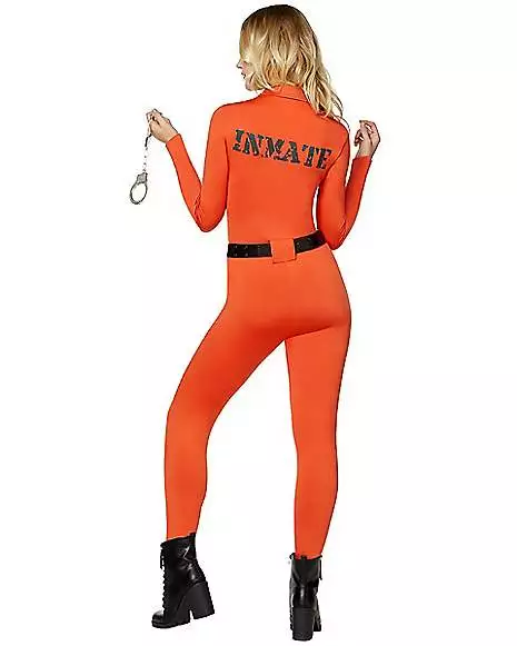 Adult Prisoner Catsuit Costume 4 Adult Prisoner Catsuit Costume - Image 2