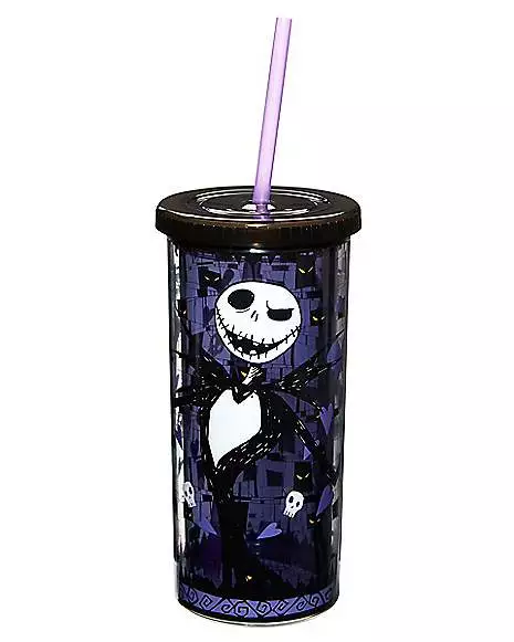 Jack Skellington Cup With Straw 20 Oz. - The Nightmare Before Christma 3 Jack Skellington Cup With Straw 20 Oz. - The Nightmare Before Christma