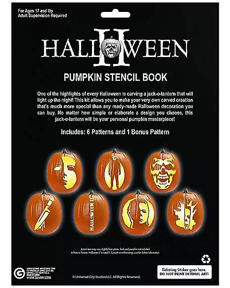 Michael Myers Pumpkin Stencil Book - Halloween 2 4 Michael Myers Pumpkin Stencil Book - Halloween 2 - Image 2