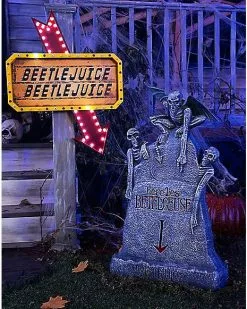 LED Here Lies Beetlejuice Tombstone 7 LED Here Lies Beetlejuice Tombstone -Spirit Halloween Shop 01483189 c