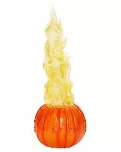 Light-Up Flaming Pumpkin - Trick 'r Treat 12 Light-Up Flaming Pumpkin - Trick 'r Treat -Spirit Halloween Shop 01490200 c