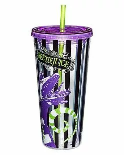 Beetlejuice Worm Tumbler 20 Oz. - Beetlejuice 7 Beetlejuice Worm Tumbler 20 Oz. - Beetlejuice -Spirit Halloween Shop 01490457 c