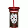 Jason Voorhees Jersey Cup With Straw 20 Oz. - Friday The 13th 2 Jason Voorhees Jersey Cup With Straw 20 Oz. - Friday The 13th -Spirit Halloween Shop 01497197 a