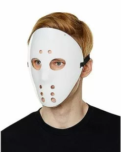 Glow In The Dark Hockey Half Mask -Spirit Halloween Shop 01501089 c