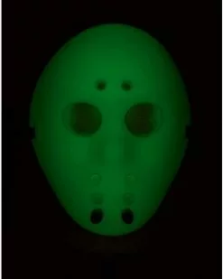 Glow In The Dark Hockey Half Mask -Spirit Halloween Shop 01501089 d