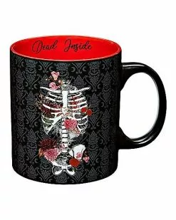 Dead Inside Floral Skeleton Coffee Mug 20 Oz.